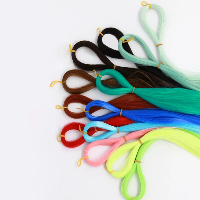 Doll Wig Hair Mohair Wig Doll Wig Headgear Toy Wigs Doll Wigs 80cm Hand Woven DIY