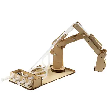 

Wooden Piston Excavator DIY Mini Manufacture Technology Kid 's Educational Building Block Homemade Science Experiment Toy