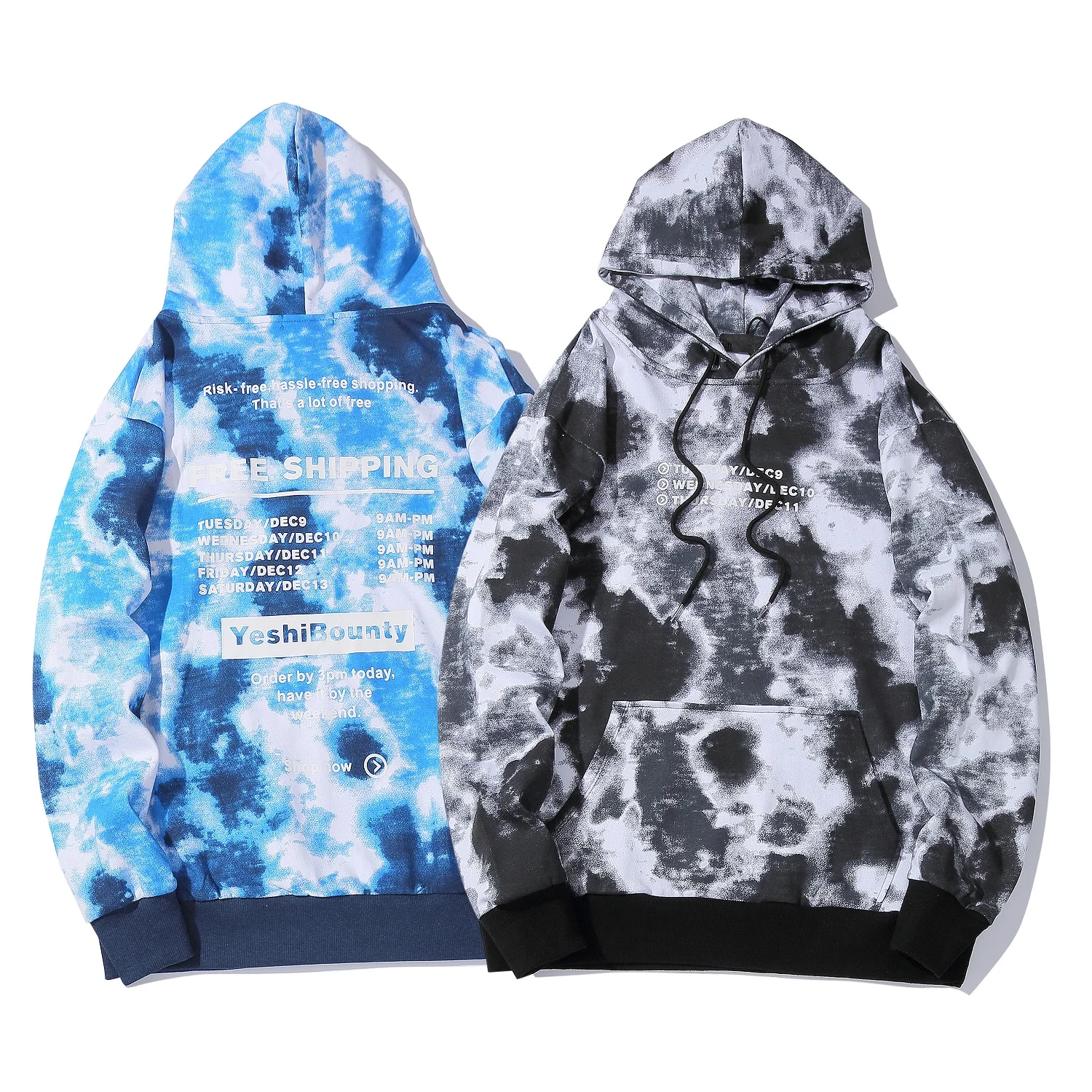 Мужские толстовки с надписью Tie Dye,, Harajuku, уличная одежда, Повседневный хлопковый цветной пуловер с часами, модные мужские топы с длинным рукавом