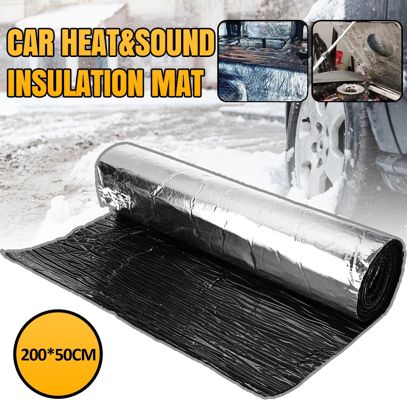200cmx50cm 5mm/10mm Car Hood Engine Firewall Heat Mat Deadener Sound Noise Proof Insulation