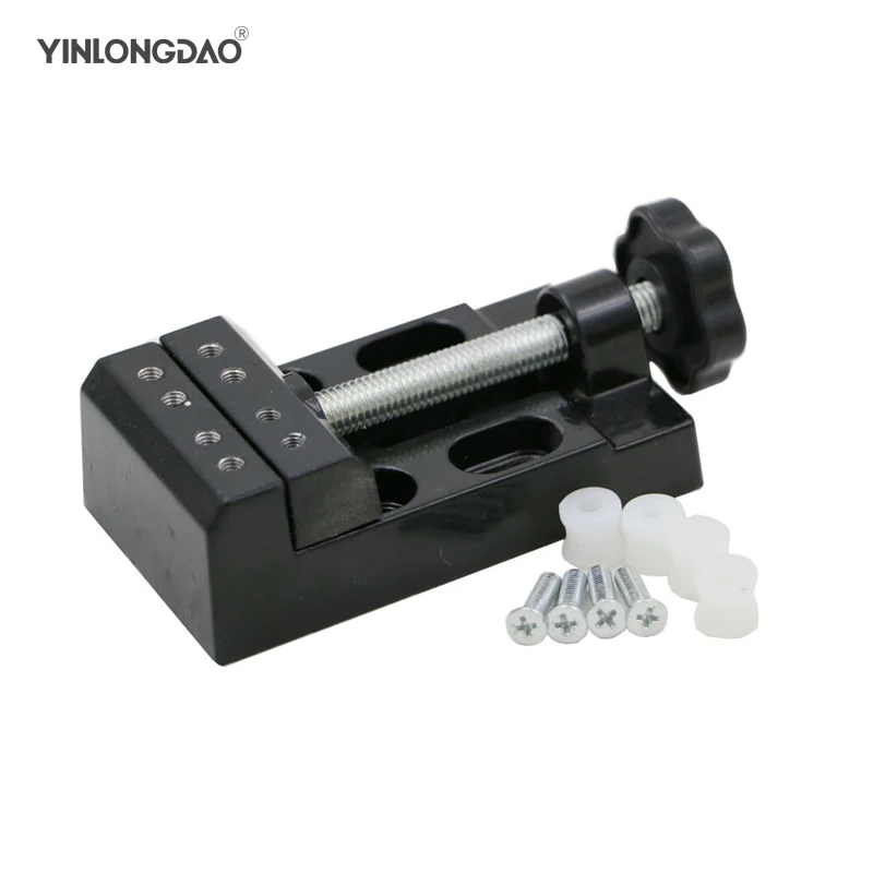 

1pc Black Jaw Bench Clamp Mini Drill Press Vice Micro Clip Flat Vise DIY Hand Tools 105 x 55 x 35mm Woodworking Carving
