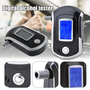 

Portable Digital Alcohol Analyzer Detector Test Tool LCD Backlight Breathalyzer AT6000 Car Styling