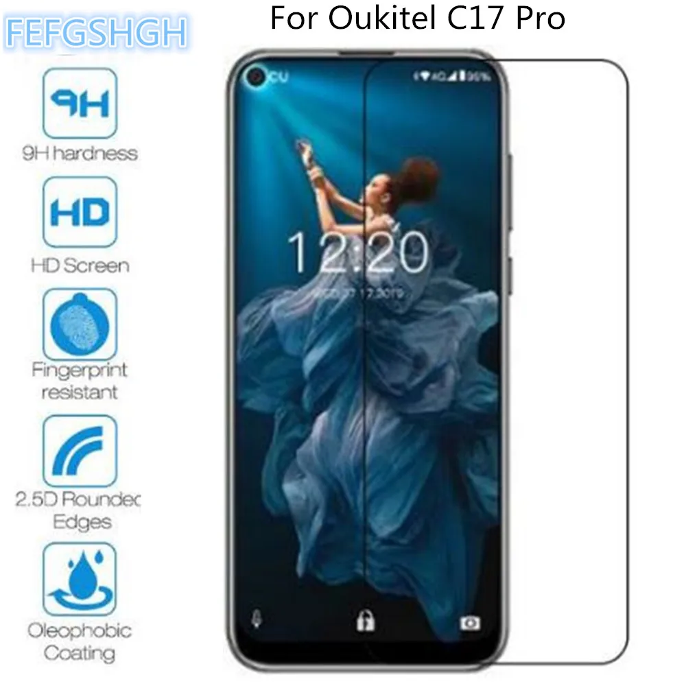 Закаленное стекло 9H 2.5D для Oukitel C17 Pro Взрывозащищенная защитная пленка экрана