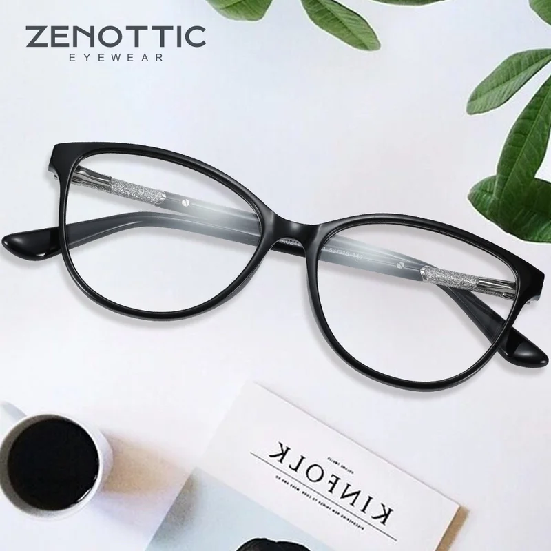 ZENOTTIC Винтаж оправа для очков Для женщин солнцезащитные очки &quotкошачий глаз&quot