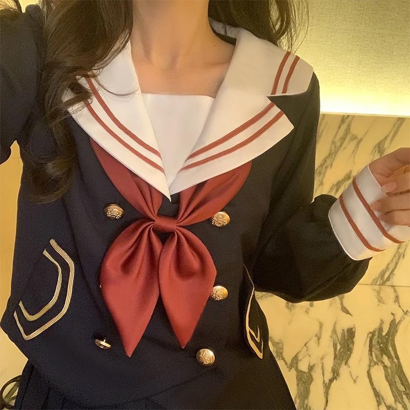 Tops - bow tie Аниме Hell girl Косплей Костюм Hell Girl Devil Love Косплей Костюм JK Студенческая Униформа Костюм Моряка - Color: Tops - bow tie