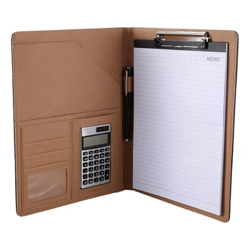 

A4 PU Clip with 12 Calculator Multi-Function Business File Pad Manager Combination Office Supplies