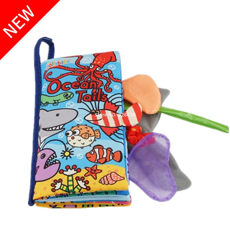 SZ04 NEW Ocean Tail Детские игрушки, детские книги для раннего развития, тканевые книги для детей, Обучающие Развивающие книги, хвосты животных, динозавры SZ04 - Цвет: SZ04 NEW Ocean Tail