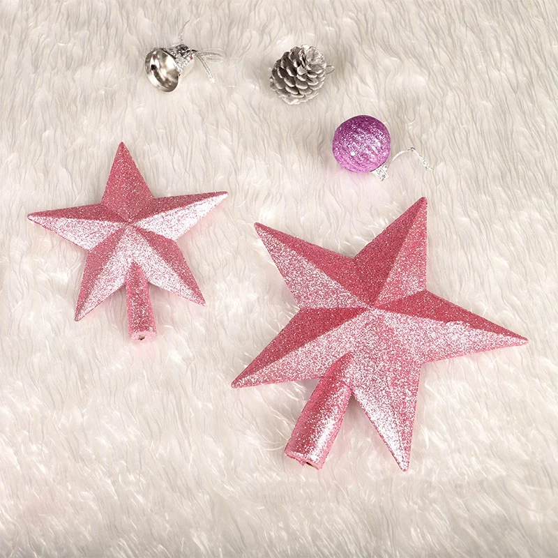 

15/20cm Christmas Tree Star Christmas Tree Toppers Powder Christmas Star Christmas tree ornaments Xmas Decoration
