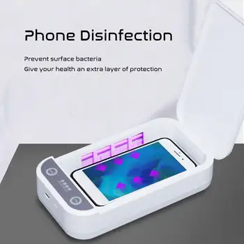 

5V UV Phone Sterilizer Box Jewelry Phones Cleaner Personal Sanitizer Disinfection Cabinet with Aroma Esterilizador For Mask