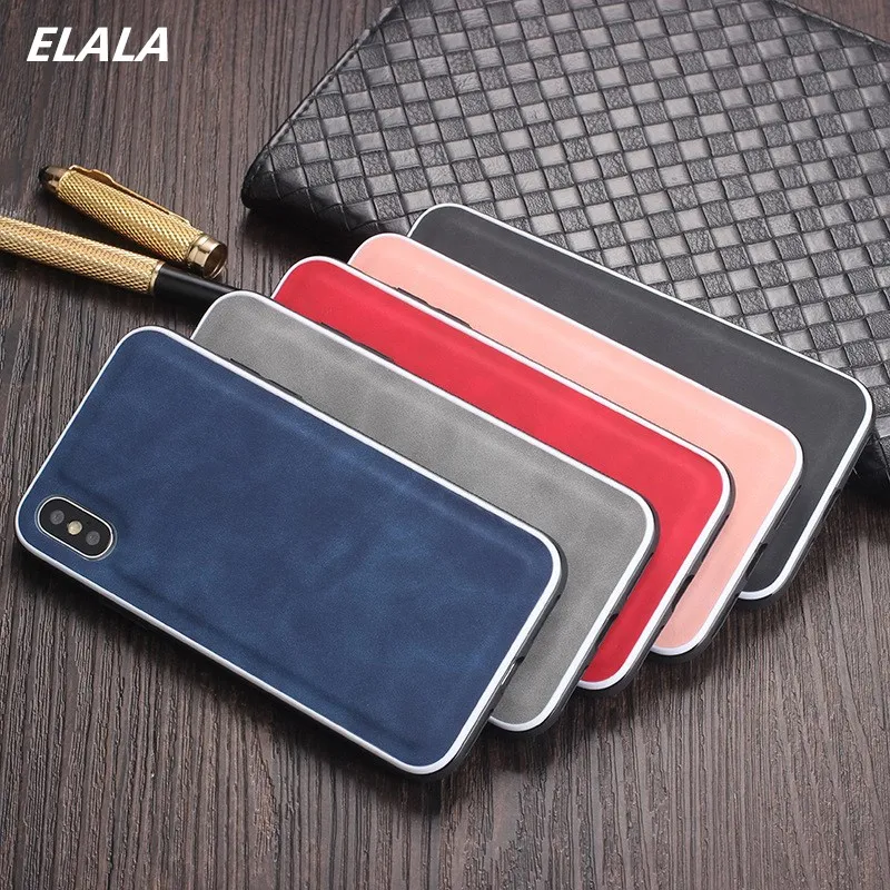 

Leather Case Cases For iPhone XR X XS Max 6 7 8 Case Vintage Full Protection Simple Funda Case For iPhone 7 8 6S 6 Plus Cover