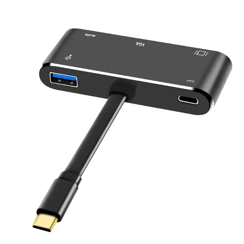 5 в 1 USB-C адаптер тип-c к 4K HDMI/VGA/Аудио/USB 3,0/PD USB-C конвертер