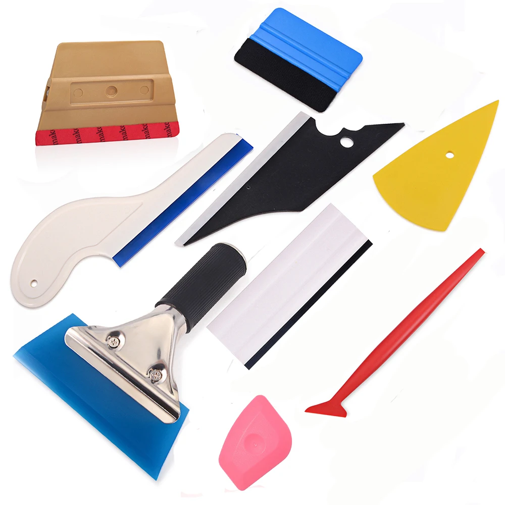 FOSHIO виниловая Автомобильная обертка магнит Ракель обёрточная бумага ping набор