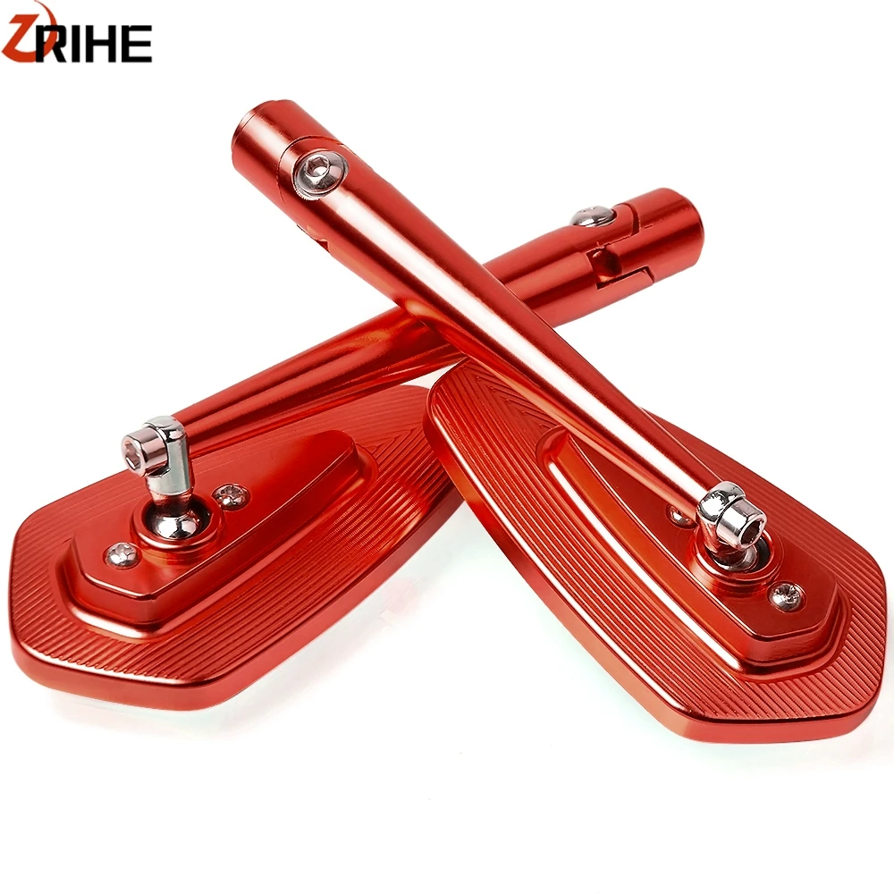 8/10mm Universal Motorcycle CNC Scootor Rearview Mirror Motorbike Rearview Mirrors For HONDA cbr 125r 250r 300r cbf 1000 msx 125