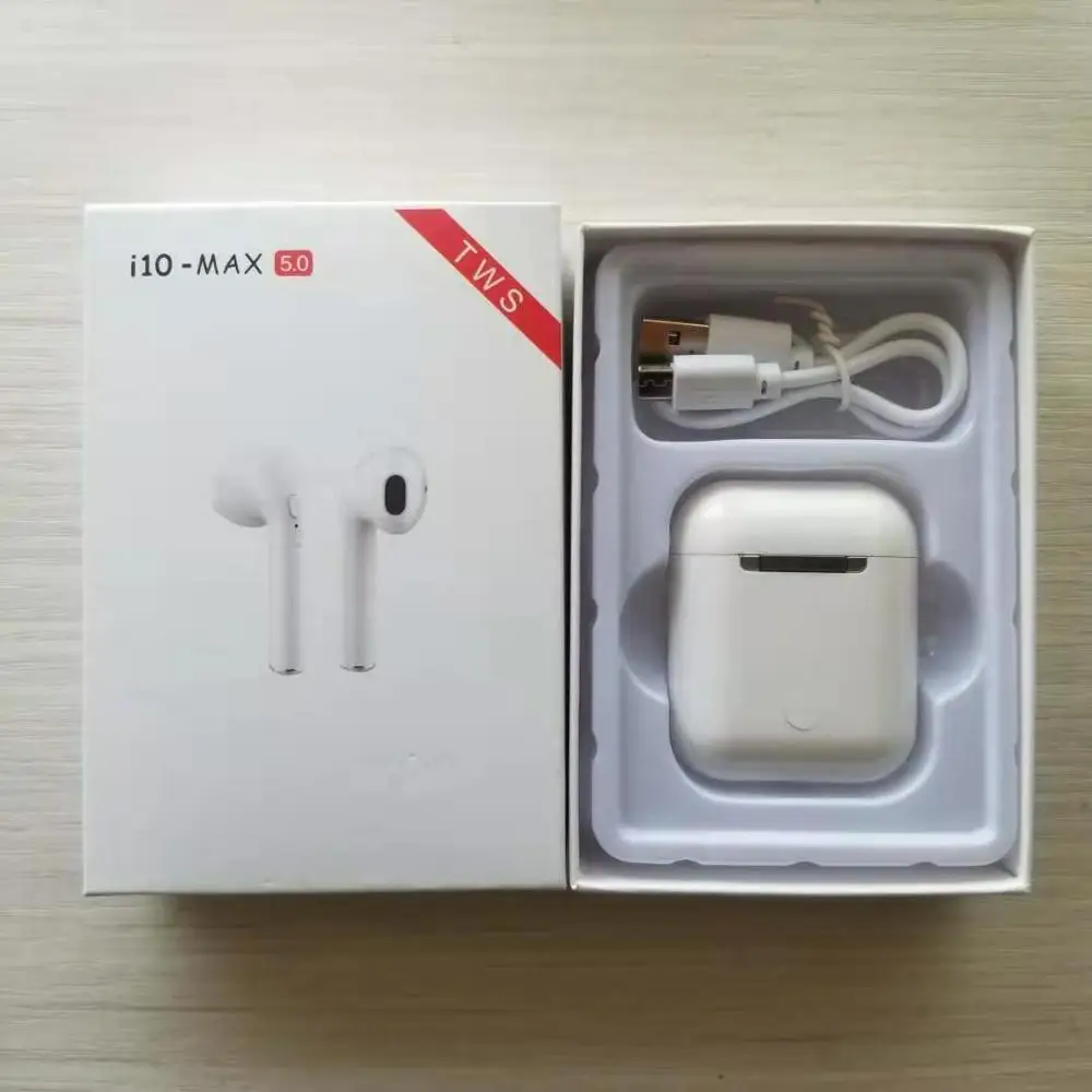 i10 MAX I10 Max TWS Bluetooth 5,0 наушники, беспроводная гарнитура, двойные наушники с зарядным устройством, микрофон pk i10 i7s i9s i11 i12 tws - Цвет: i10 MAX