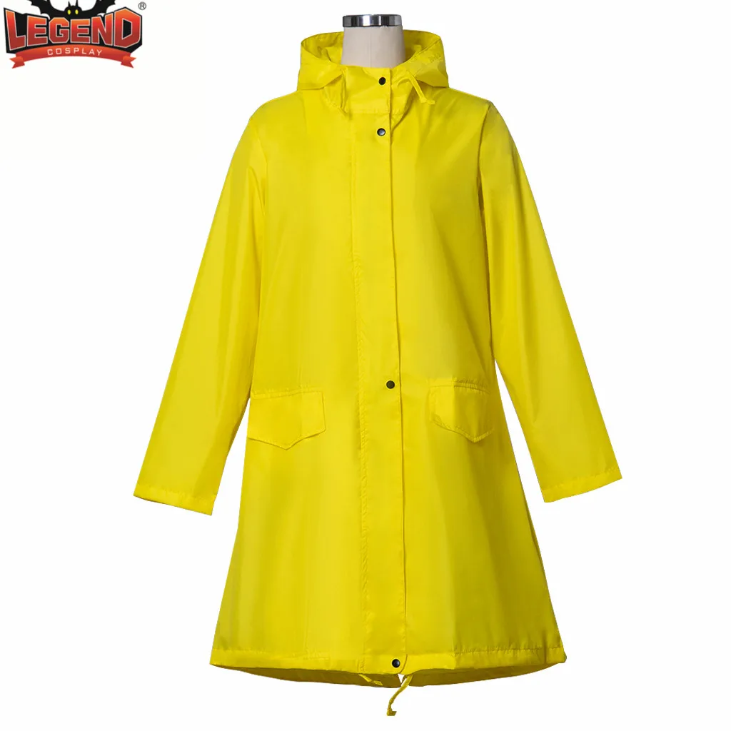 Coraline Jones Cosplay Costume Outfits Yellow Coat Movie Coraline