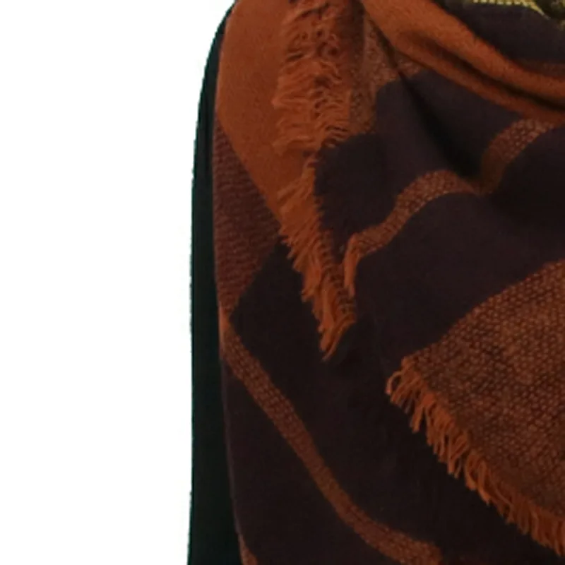 AliExpress Autumn& Winter Hot Selling Classic Plaid Scarf Faux Cashmere Bandana Decoration Silk Scarves Shawl