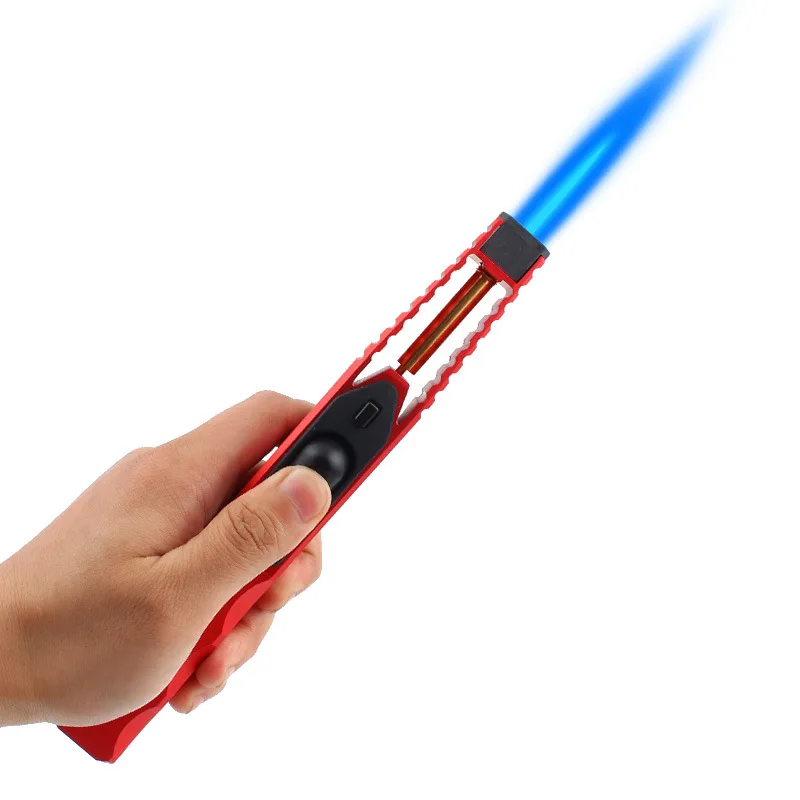 

Triple Torch Lighter pen type airbrush lighter kitchen barbecue cigar lighter