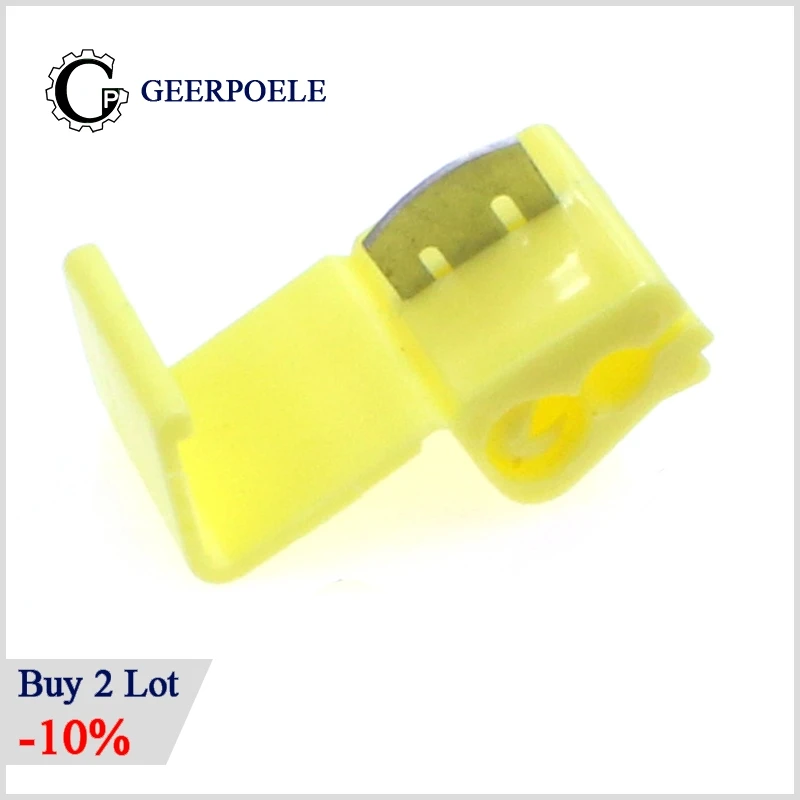 10 pcs/lot Lossless Joint Blue/Red/Yellow Crimp Terminal Quick Lock Wire Electrical Cable Connectors Clip Wire lip