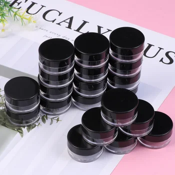 

60pcs Comestic Dispenser Bottles Transparent Cream Bottle with 10pcs Small Transparent Spoon for Travel Trip (Black)