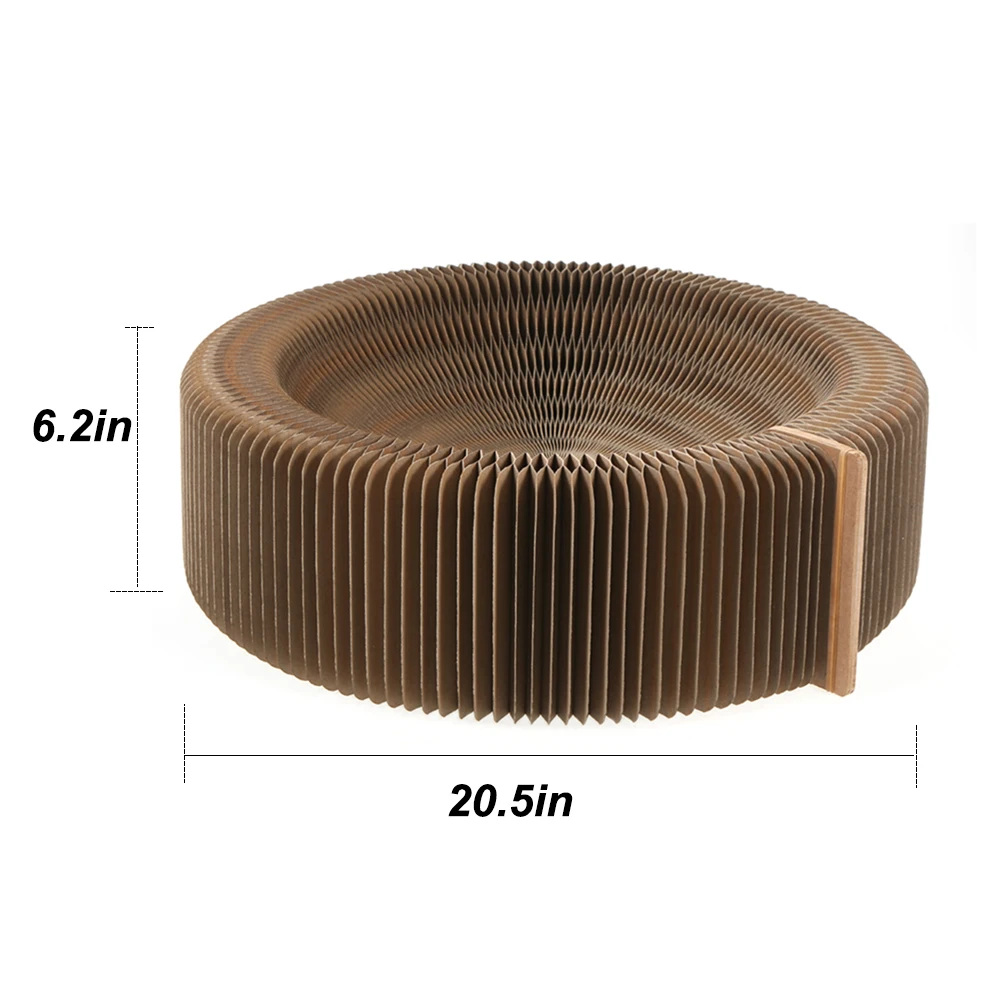 Breathable Cat Bed Pet Cat scratch board corrugated Paper folding collapsible bowls grinding claws Toy With Ball cat scratcher