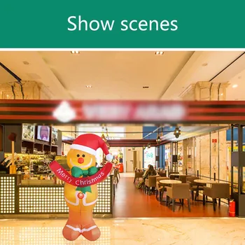 

Christmas Courtyard Decoration Gingerbread Man Inflatable Snowman Inflatable Model For The Elderly Christmas Decoration