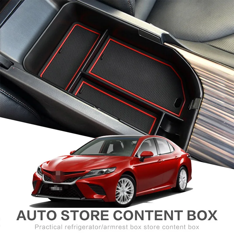 

Right Hand Drive Car Armrest Storage Box For Toyota Camry 2018 2019 RHD Car Organizer Accessories