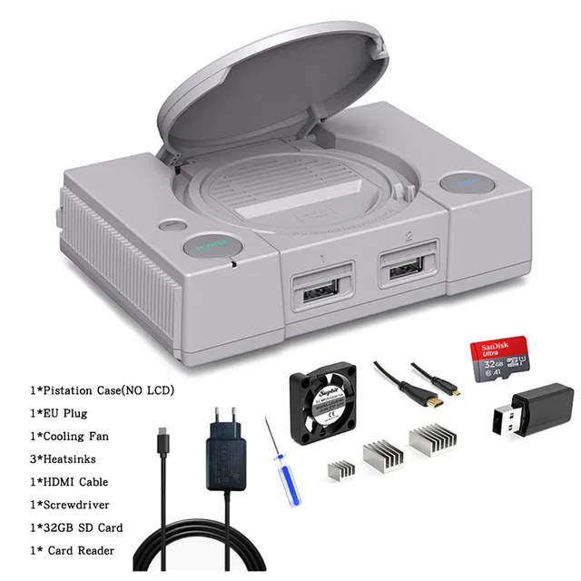 RETROFLAG PiStation Case Raspberry Pi 4 Case with Cooling Fan and 3pcs Heatsinks PistationLCD Case for Raspberry Pi 4 /Pi 4B NO LCD Kit6