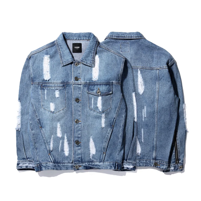 denim jacket with zipper sleeves mens