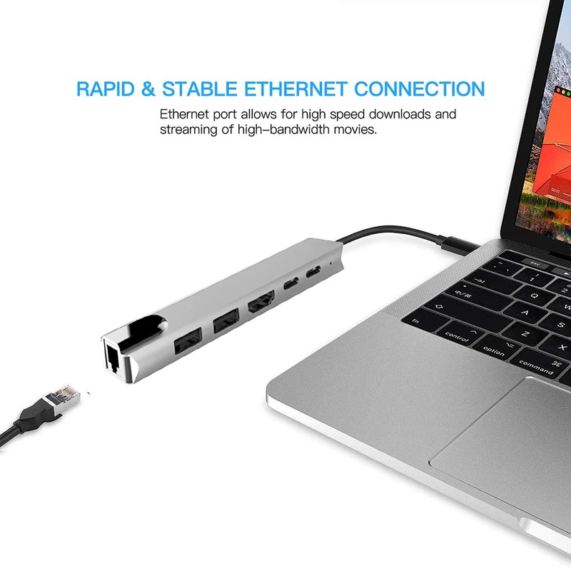 Basix концентратор USB Type C Hdmi 4K USB C концентратор USB C до Gigabit Ethernet Rj45 сетевой адаптер для Mac book Air ноутбук компьютер аксессуар USB-C HDMI Ethernet