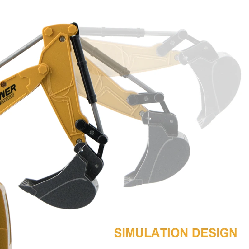 Günstig Rc lkw Kanal 124 RC Bagger spielzeug RC Engineering Auto Legierung und kunststoff Bagger traktor RTR Für kinder Weihnachten geschenk