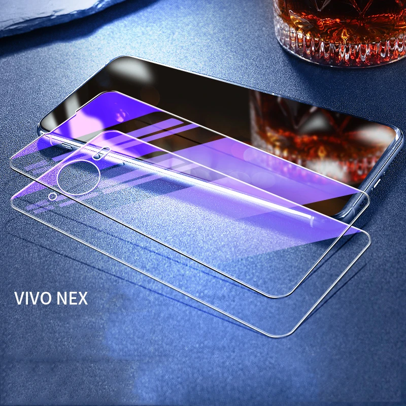 

OriWood For VIVO NEX Dual Display Edition Front + Back 9H Full Cover Anti Blue Tempered Glass Purple Light Screen Protector Film