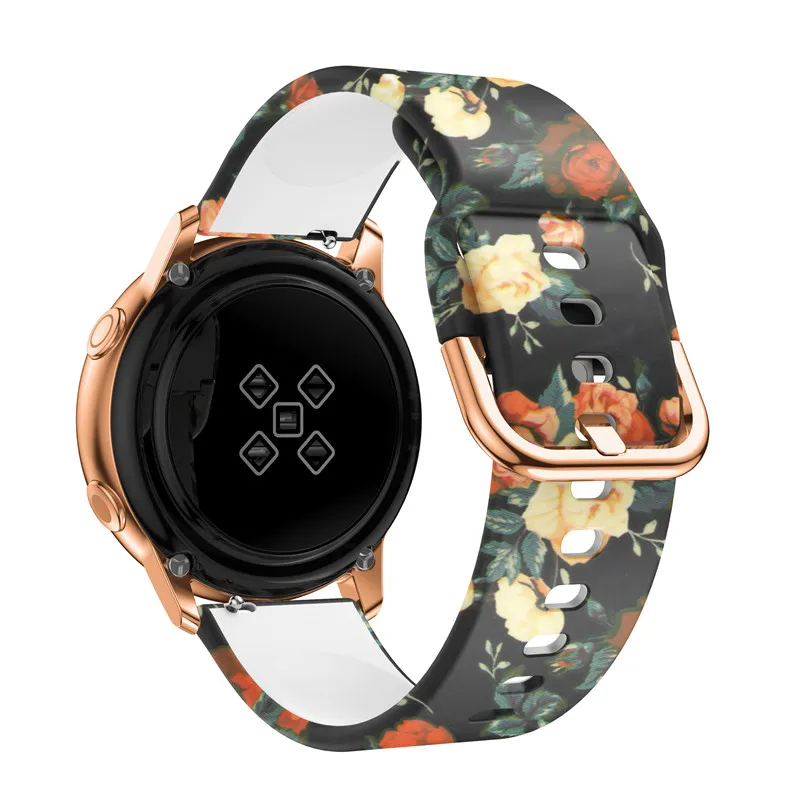 20 мм силиконовый ремешок для samsung Galaxy Watch Active 2 браслет с принтом для samsung Galaxy Watch 42 мм регулируемый сменный ремешок - Цвет ремешка: 6