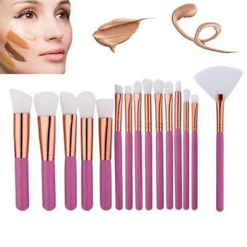 

15 Pcs pincel maquiagem Makeup de maquiagem Set Powder Foundation Eye shadow Eyeliner Lip Cosmetic Brushes Kit Makeup Brushes