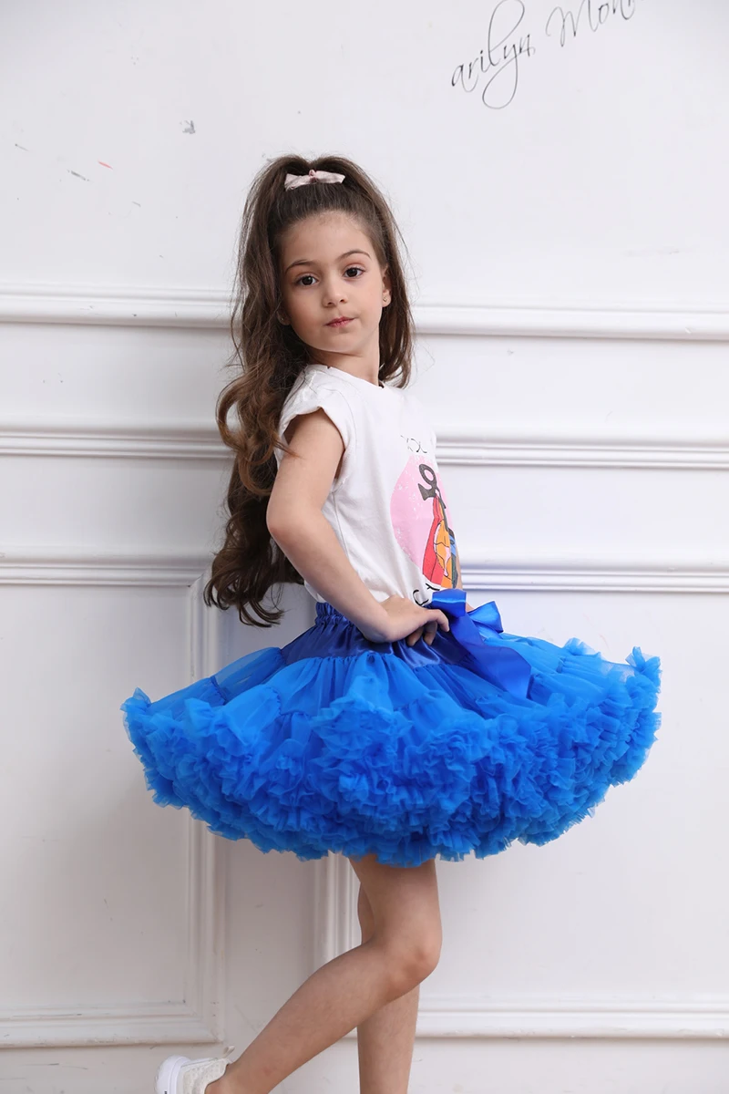 Royal Blue Г. Лидер продаж, рождественское детское дизайнерское платье фатиновая юбка-пачка для девочек детское бальное платье принцессы для дня рождения, балета - Цвет: Royal Blue