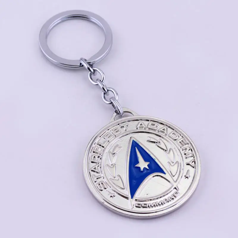 Star treks war брелок с логотипом капитана для мужчин и женщин, ювелирные изделия космической тематики, амулет, винтажный брелок с круглой подвеской, автомобильный держатель для ключей на дверь