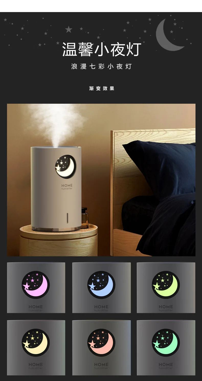 700 ml ultrasonic air humidifier aroma diffuser car USB fog light with LED night light