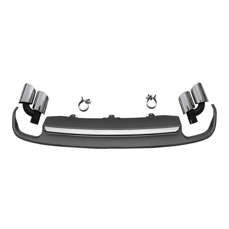

A6 Rear Bumper Lip Diffuser With Exhaust Muffler Pipe for Audi A6 C7 Sedan rear lip 2012-2015