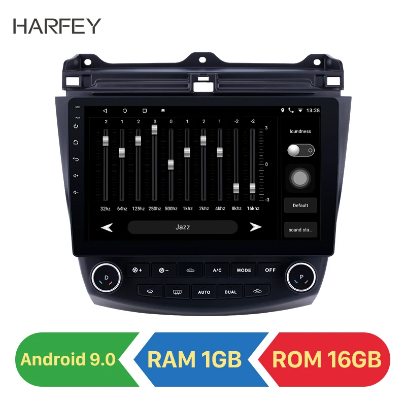 Harfey автомобильный мультимедийный плеер четырехъядерный Android 9 0 10 1 дюймов 2DIN Wifi gps