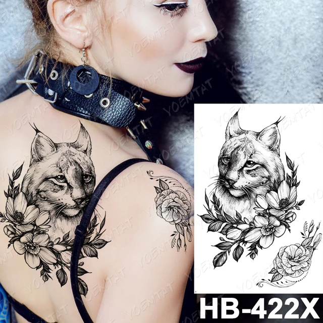 Waterproof Temporary Tattoo Sticker Dark Old School Moth Butterfly Flash Tattoos Snake Rose Body Art Arm Fake Tatoo Women Men 31-HB422X
