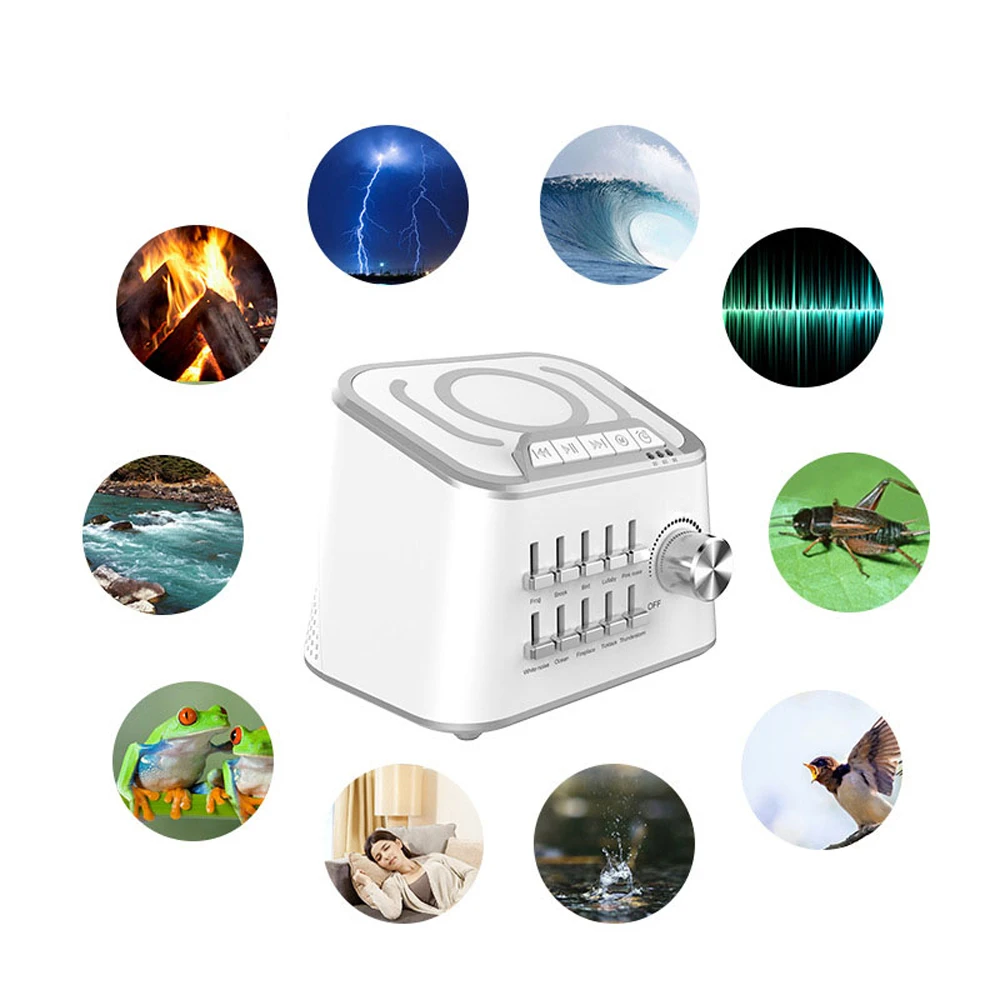 

Sleep Machine BT 3.0 Hifi Sound Speaker 3 Kinds Time Setting Baby Comfort Machine Sleep Quality Enhancer 10 Natural Sounds