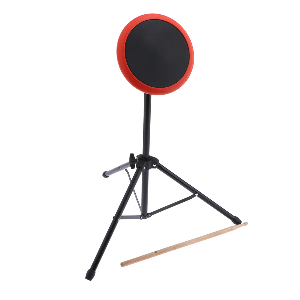 Drummer Practice Pad 6inch with Portable Tripod Stand Drumsticks and Bag