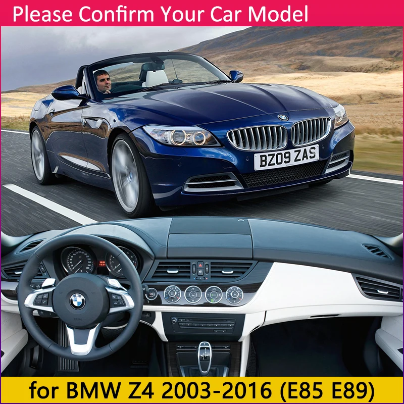 Для BMW Z4 E85 E89 2003~ Противоскользящий коврик, коврик на приборную панель Зонт коврик для панели защиты аксессуары 2006 2008 2009 2010