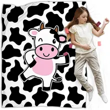 

Cute Cow Throw Blanket Lightweight Super Soft Cozy Luxury Bed Quilt Microfiber Gift for Living Room Bedroom Kids