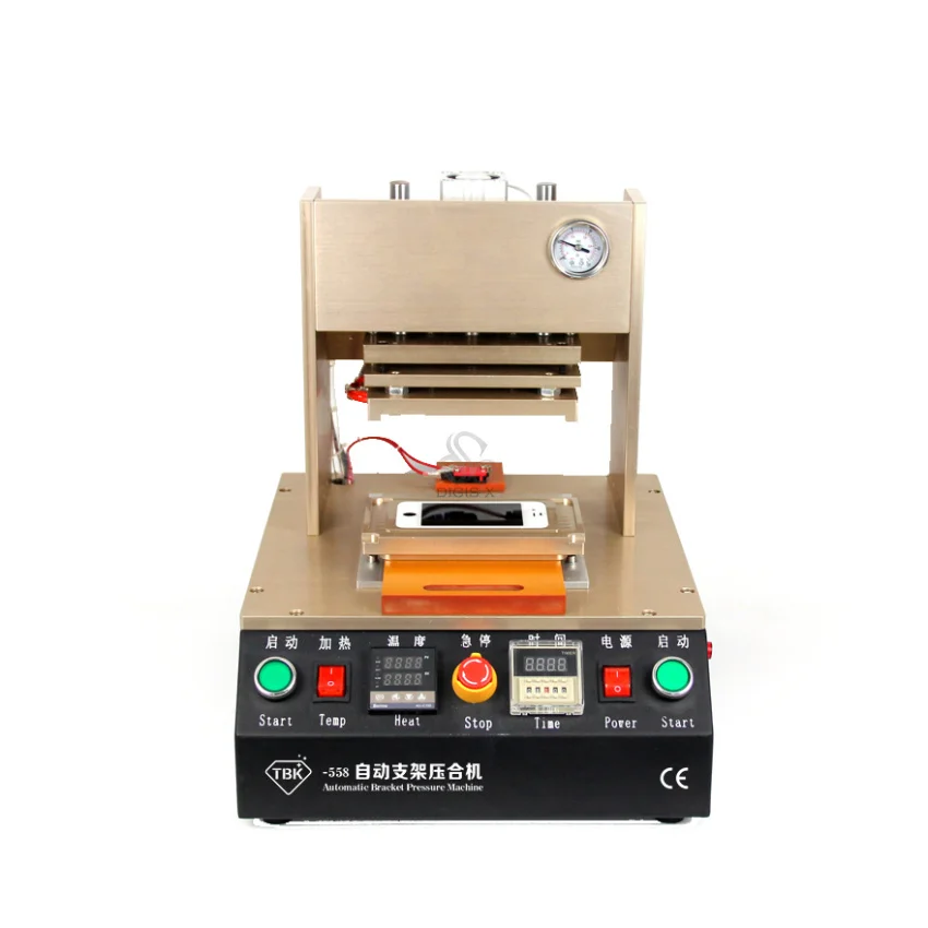 

TBK-558A Automatic Pressure Screen Machine Holder Machine Laminating Separator Built-in Air Compressor Scaffold Hot press