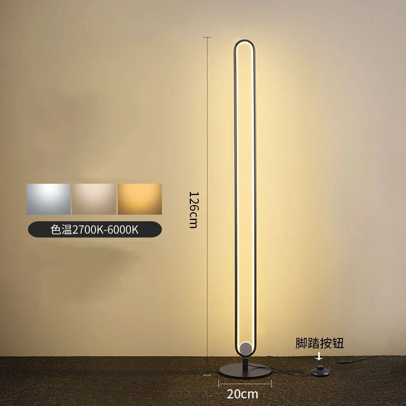Three-color dimming1 Скандинавский минималистичный СВЕТОДИОДНЫЙ торшер для гостиной, спальни, прикроватные стоячие лампы, стоячий светильник, индивидуальный домашний декор, светильник - Цвет абажура: Three-color dimming1