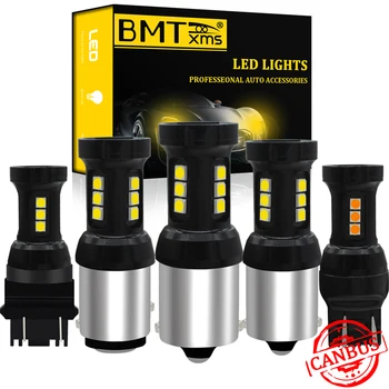 

BMTxms Vehicle LED DRL Turn Signal Reverse Backup Brake Tail Light Canbus P21W PY21W W21W P27W BA15S BAY15D T20 Auto Lamp