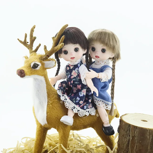 Adollya 16cm BJD Doll Nude Body Ball Jointed Swivel Doll BJD 3D Eyes 13 Moveable Joints Body Make-up Princess 1/12 Dolls 2