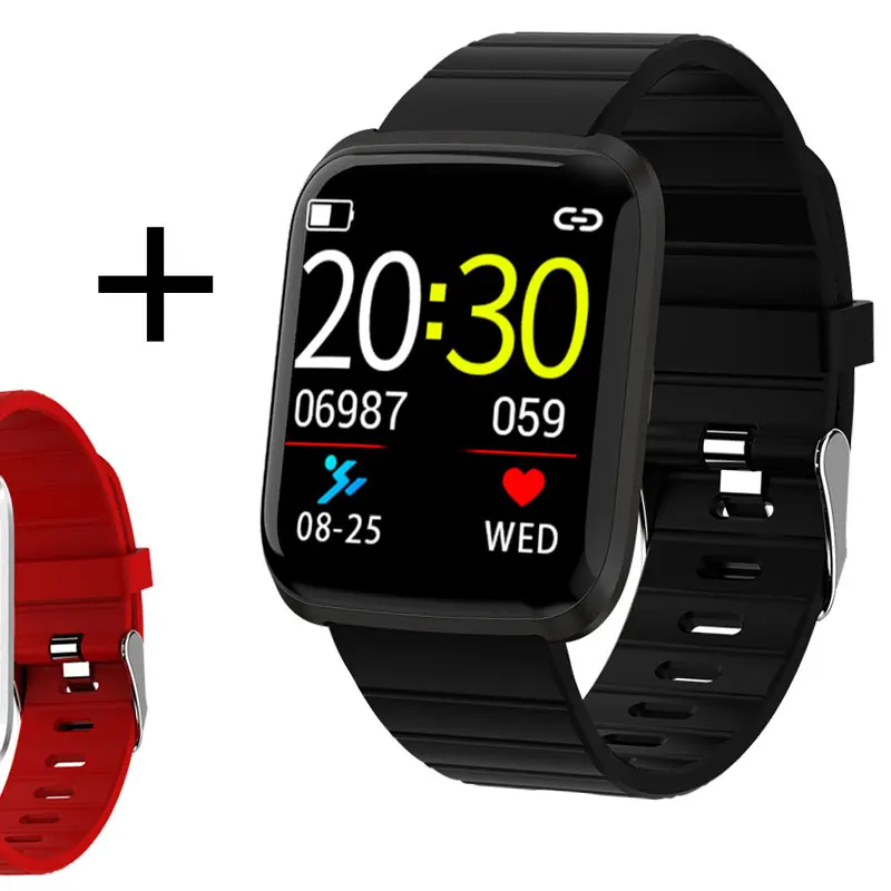Смарт-часы для мужчин, измеритель артериального давления, для мужчин, t, умные часы для женщин, водонепроницаемые, IP67, спортивные часы, смарт-Пульс, кислород, для Android IOS - Цвет: Add a red strap