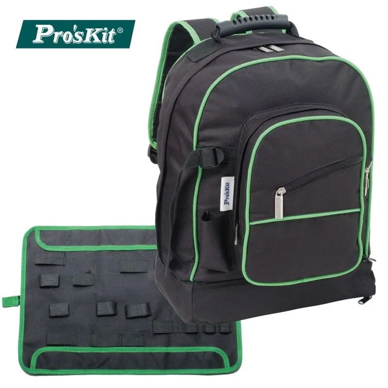 Pro'sKit 9ST-307 Multipurpose Electrician Tool Backpack Universal Travel Bag Double Shoulders Tool Bag Big Storage tool tote bag Tool Storage Items