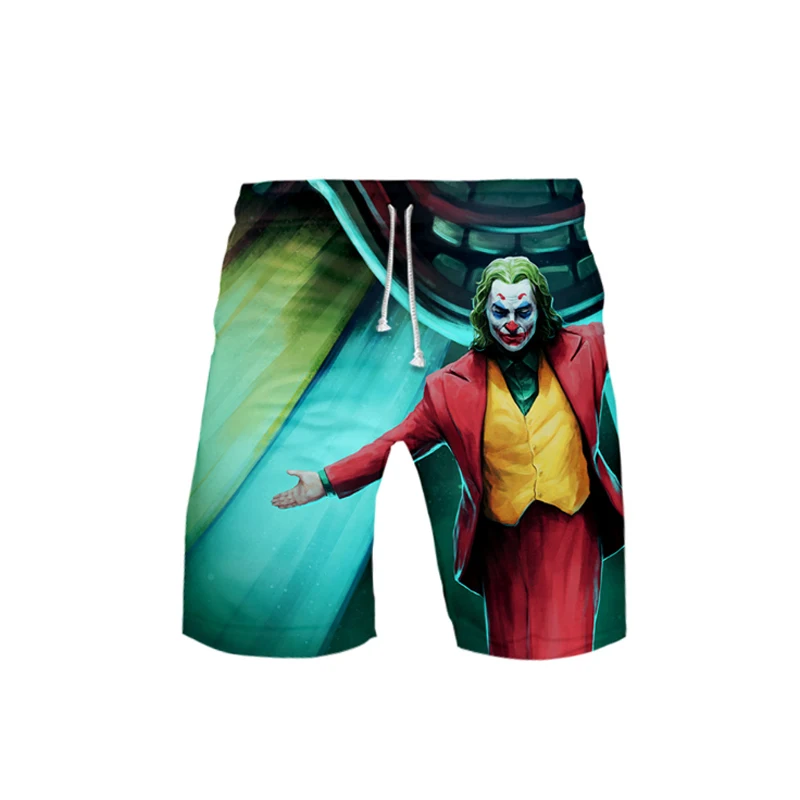 The Joker Put On A Happy Face Short Pants Cosplay Arthur Fleck Men Summer Casual Shorts 3D Print Sportwear Trouser